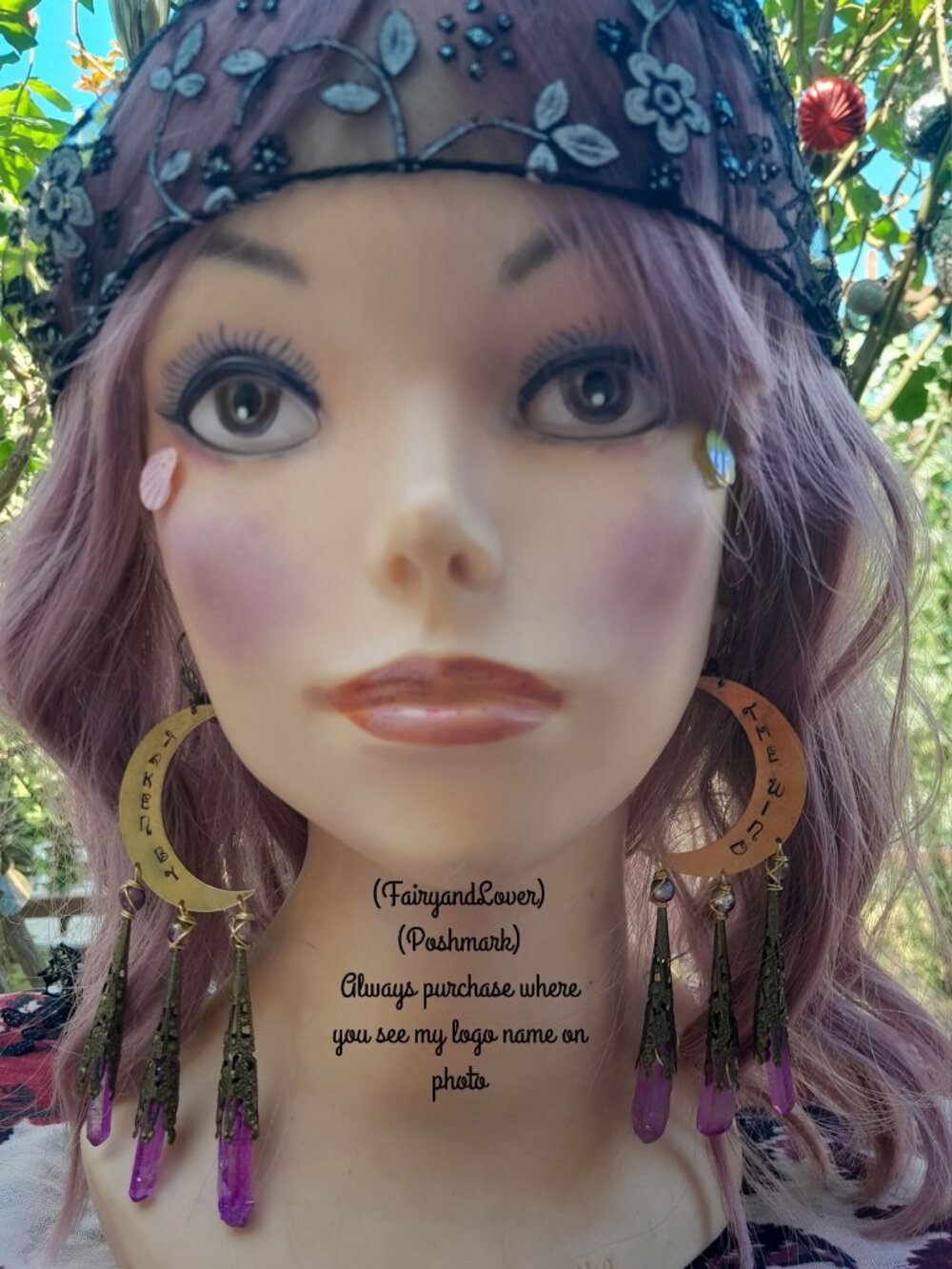 Moon Stevie Nicks "taken by the wind "gypsy chandelier earrings,practical magic